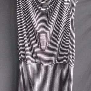 XS Black & White Striped Dress